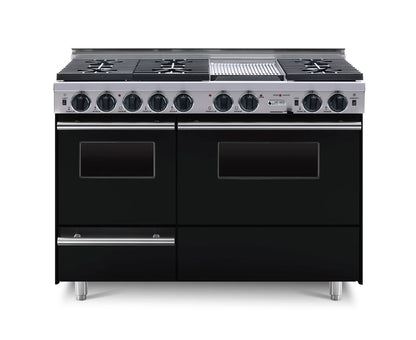 Chicago Brick Oven - 48” LP Gas True Dual-Fuel Self-Cleaning Convection Range - Sealed Burners