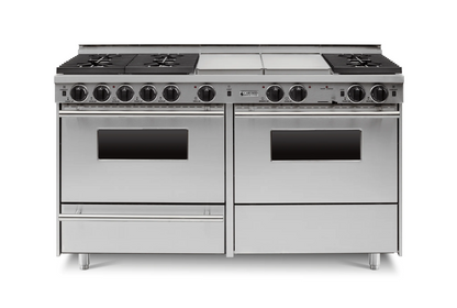 Chicago Brick Oven - 60" True Dual-Fuel Self-Cleaning Convection Range - Sealed Burners
