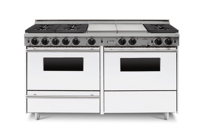 Chicago Brick Oven - 60" True Dual-Fuel Self-Cleaning Convection Range - Sealed Burners
