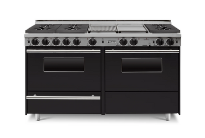 Chicago Brick Oven - 60" True Dual-Fuel Self-Cleaning Convection Range - Sealed Burners