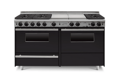 Chicago Brick Oven - 60" True Dual-Fuel Self-Cleaning Convection Range - Sealed Burners