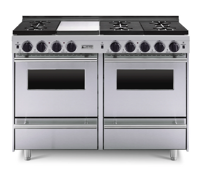 Chicago Brick Oven - 48” LP Gas True Dual-Fuel Self-Cleaning Convection Range - Sealed Burners