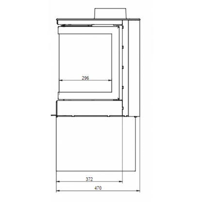 Dorako Ariana Max 3 Sided Glass Wood Stove With Wide bench included - Modern Fireplace