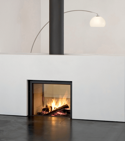 Stuv 21 - 85DF Double Sided Built-In Wood Burning Fireplace with Glass Door, Steel Frame