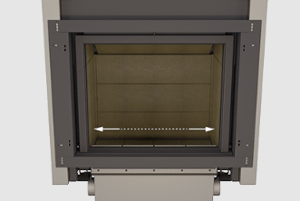 Stuv 21 - 85DF Double Sided Built-In Wood Burning Fireplace with Glass Door, Steel Frame