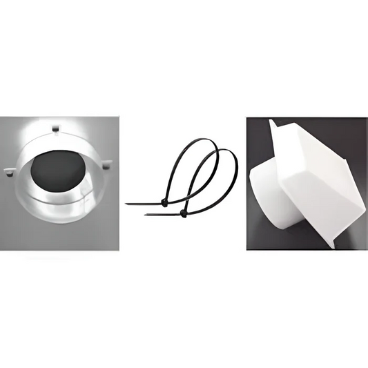 Wood burning fireplace outside air kit by Montigo.