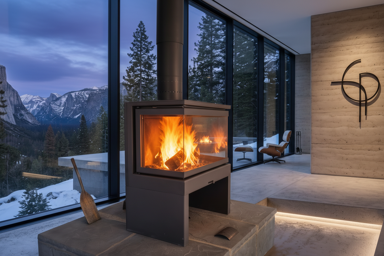 KFD Ariana 3-Sided Glass Direct Vent Gas Fireplace | LP & Natural