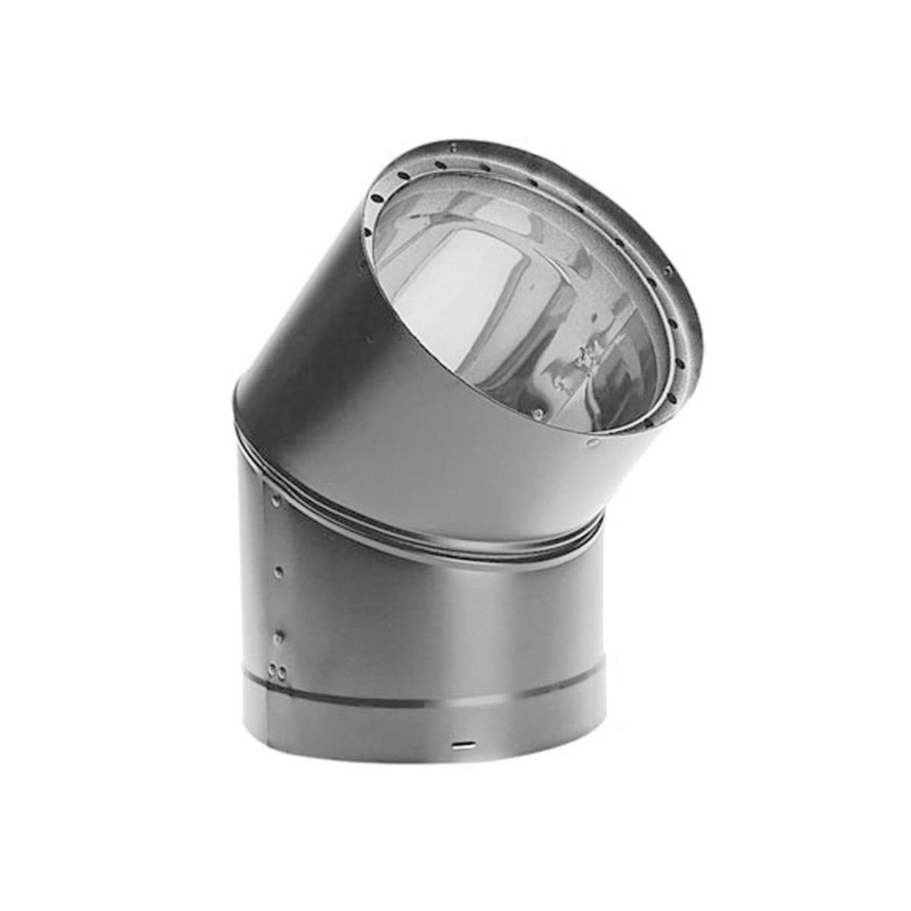7" DVL 45 Degree Double-Wall Black Elbow - 7DVL-E45