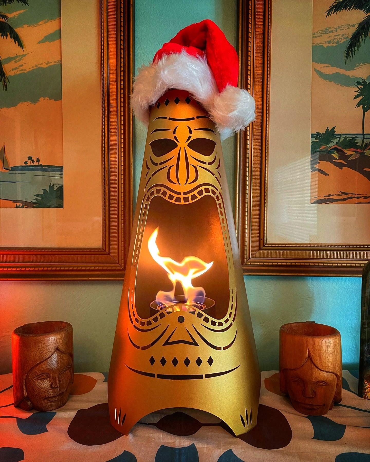 Modfire SHAG Series Mini-Tiki Fireplace - "Limited Edition" Tikifire Modern Fireplace