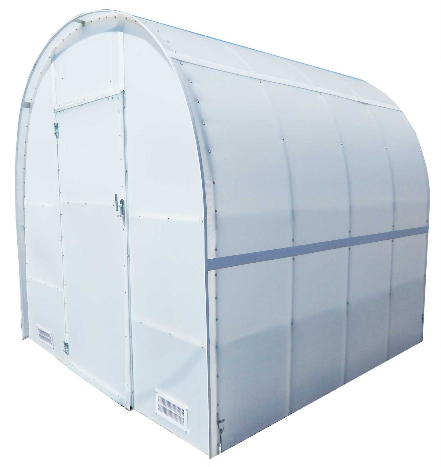 Outside view of 8' X8' Solexx gardeners Oasis with No background