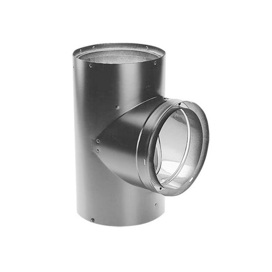 6" DVL Double-Wall Black Tee with Clean-Out Cap - 6DVL-T