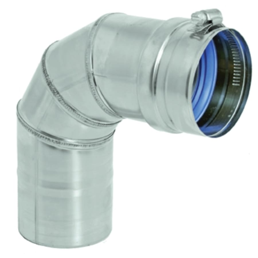 Duravent FasNSeal Stainless Elbow Gas Vent Pipe - Single Wall