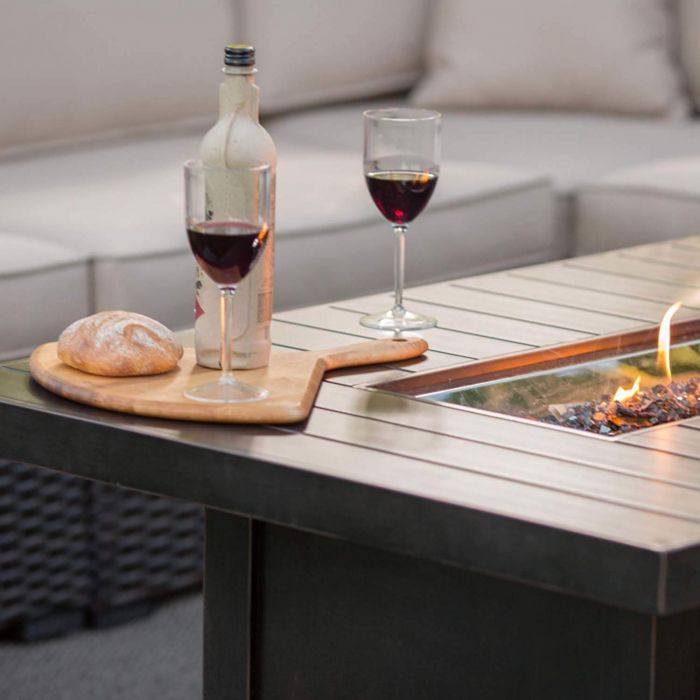 Napoleon STTR1-BZ St. Tropez Patio Flame Fire Table, Rectangular