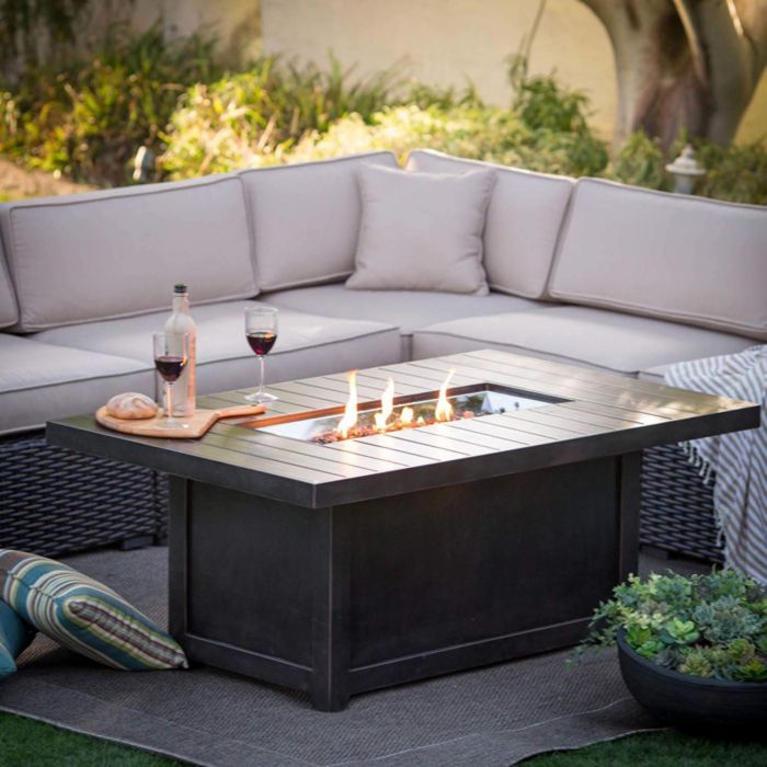Napoleon STTR1-BZ St. Tropez Patio Flame Fire Table, Rectangular