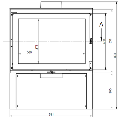 Free Standing Fireplace and Mid Century Modern style