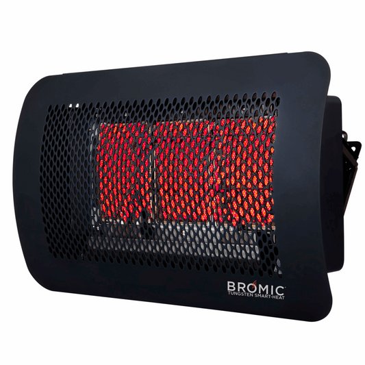 Commercial Patio Heater NG or LP Restaurant heater living area heater space heater BROMIC Angle View Bromic Tungsten 300 series smart-heat LP-26,000