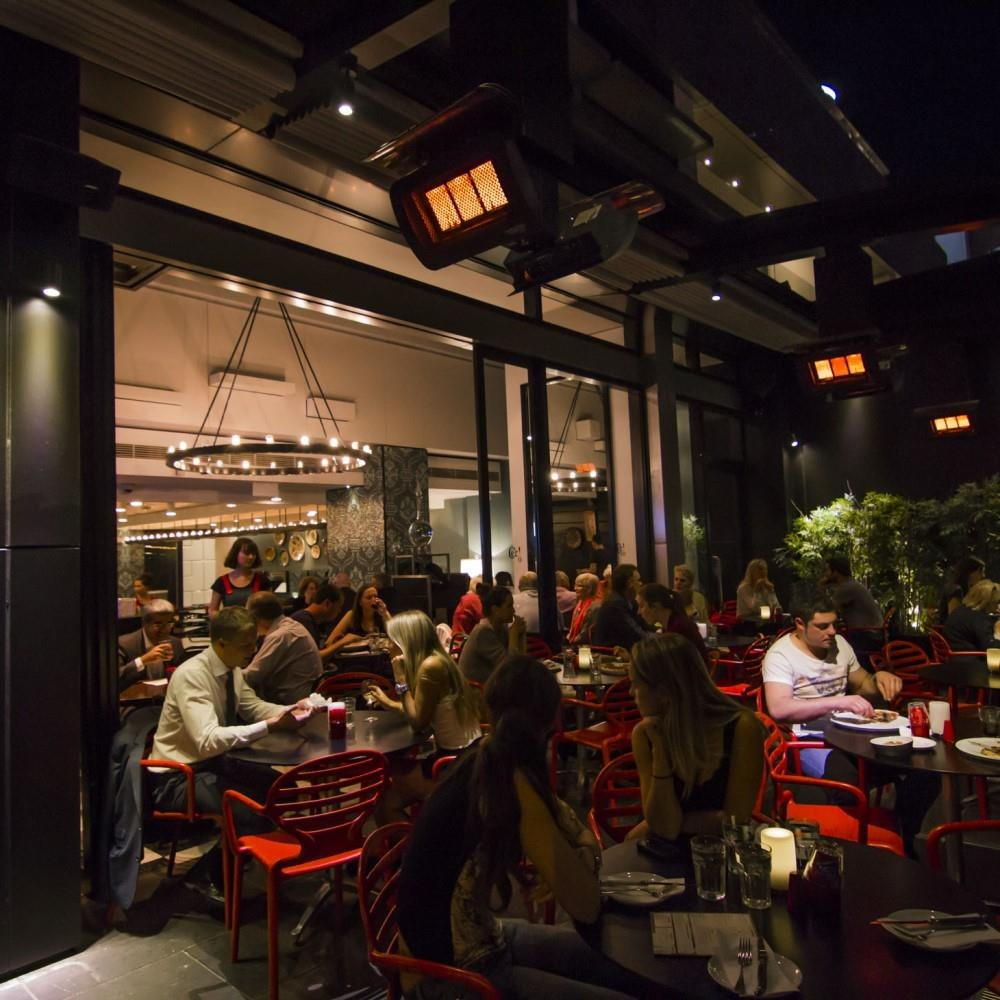 Outdoor restaurant ceiling hanged Bromic Tungsten 300 series smart-heat LP-26,000