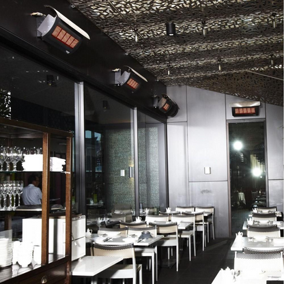 restaurant with four Bromic Tungsten 500 series Smart-heat Propane heater LP- 43,000