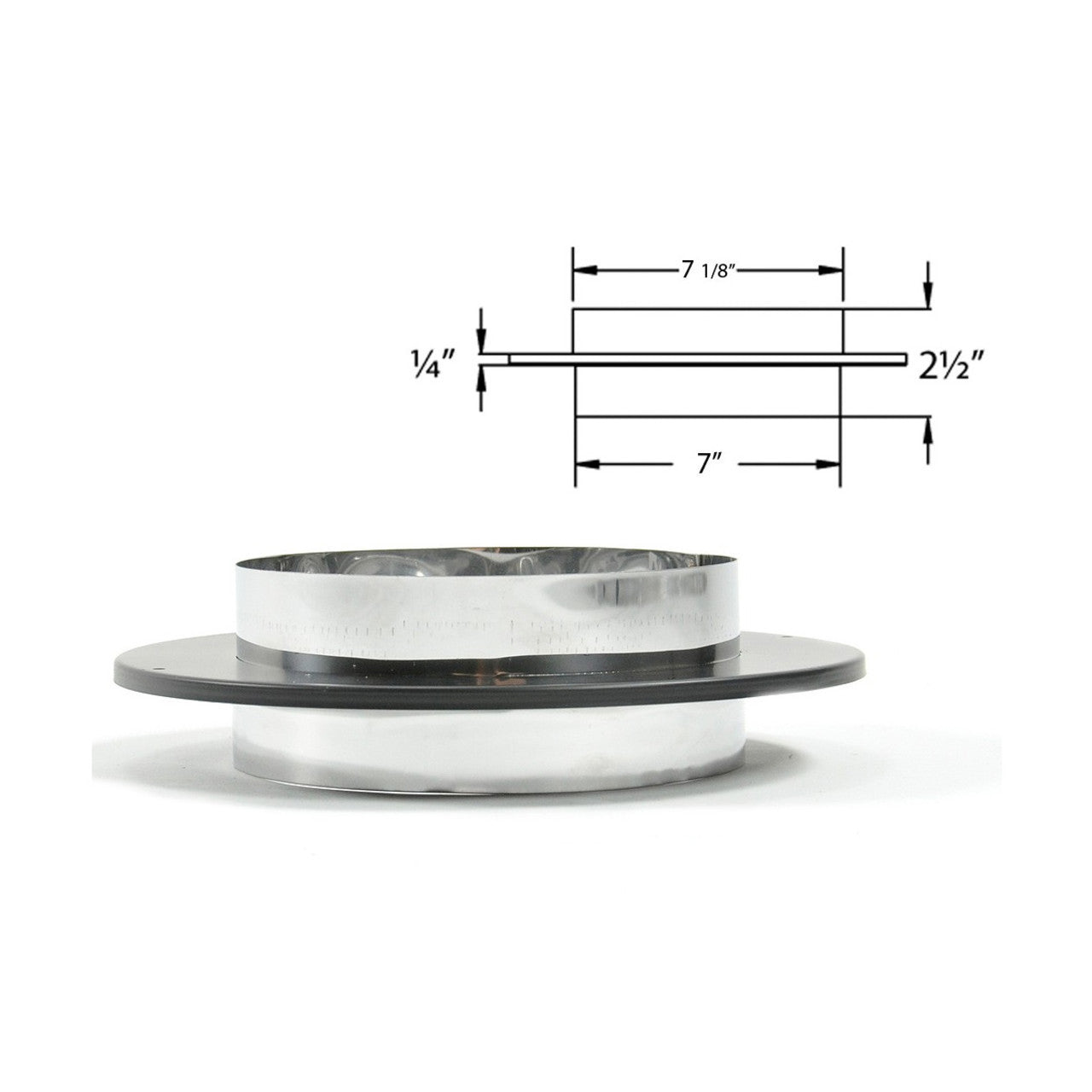 Duravent DVL/DuraBlack Chimney Adapter in 3 sizes 7" 8" 9"