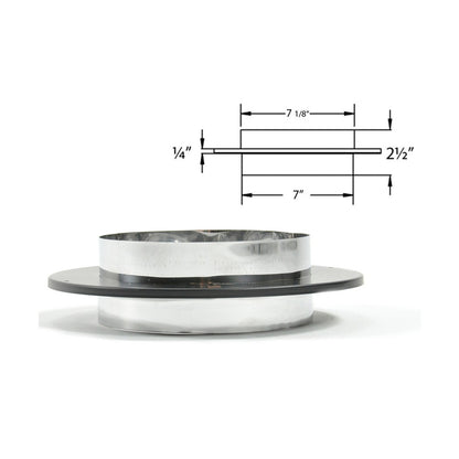 Duravent DVL/DuraBlack Chimney Adapter in 3 sizes 7" 8" 9"