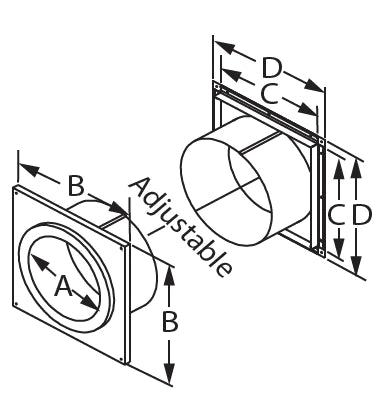 7DT-WT  DuraVent DuraTech 7" Diameter Wall Thimble