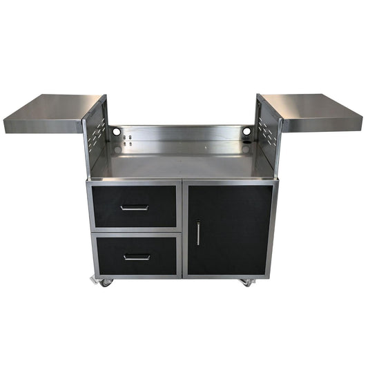 Wildfire Ranch PRO 30-Inch Black Stainless Steel Grill Cart