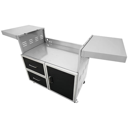 Wildfire Ranch PRO 30-Inch Black Stainless Steel Grill Cart
