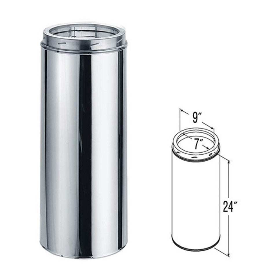 7'' DuraVent flue pipe Bundle for vaulted or flat ceilings- perfect for Invicta