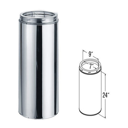 7'' DuraVent flue pipe Bundle for vaulted or flat ceilings- perfect for Invicta