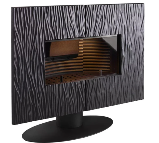 Glass and French dual door Wood stove with Flue for modern Living