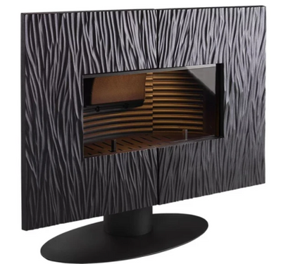 Glass and French dual door Wood stove with Flue for modern Living