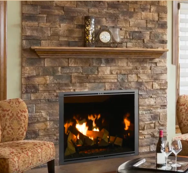 Living room View with Black Glass Panel inside