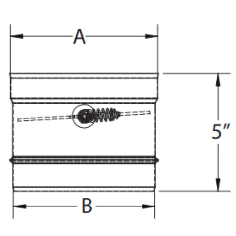 DuraVent DBK-DS DuraBlack Damper Section 6" A6DVL-ADWD