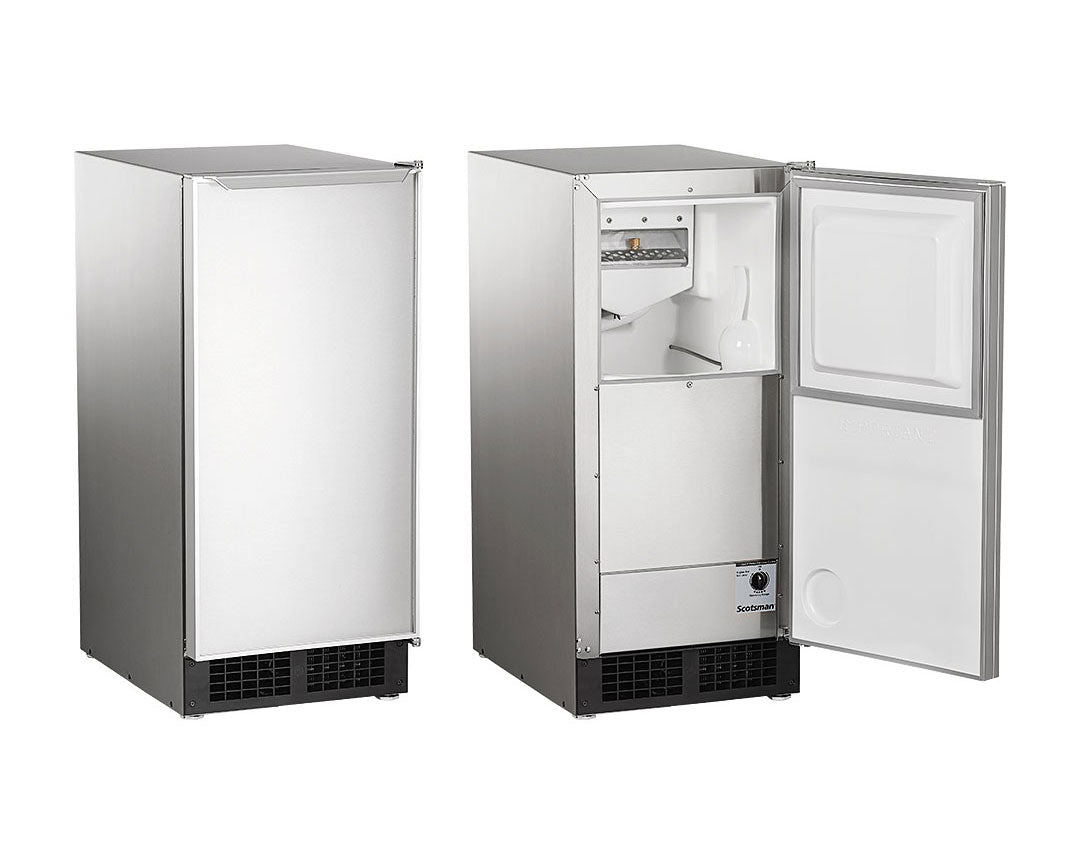 Undercounter Ice Machine, Top Hat Ice Machine, 15"W Ice Machine, Ice Machine, Air Cooled, Pump Drain, Gravity Drain