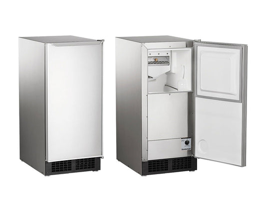 Undercounter Ice Machine, Top Hat Ice Machine, 15"W Ice Machine, Ice Machine, Air Cooled, Pump Drain, Gravity Drain