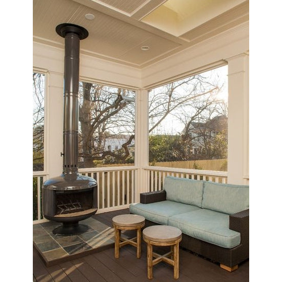 Great Porcelain Fire Drum 2 by Malm Cone ro Drum style MCM fireplace Scandinavian style fire place