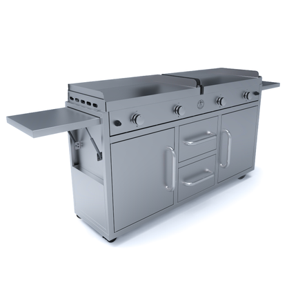 FREESTANDING CART,RANCH HAND GRIDDLES ,LE GRIDDLE,Le Griddle Cart, ELECTRIC , 4 BURNER GAS