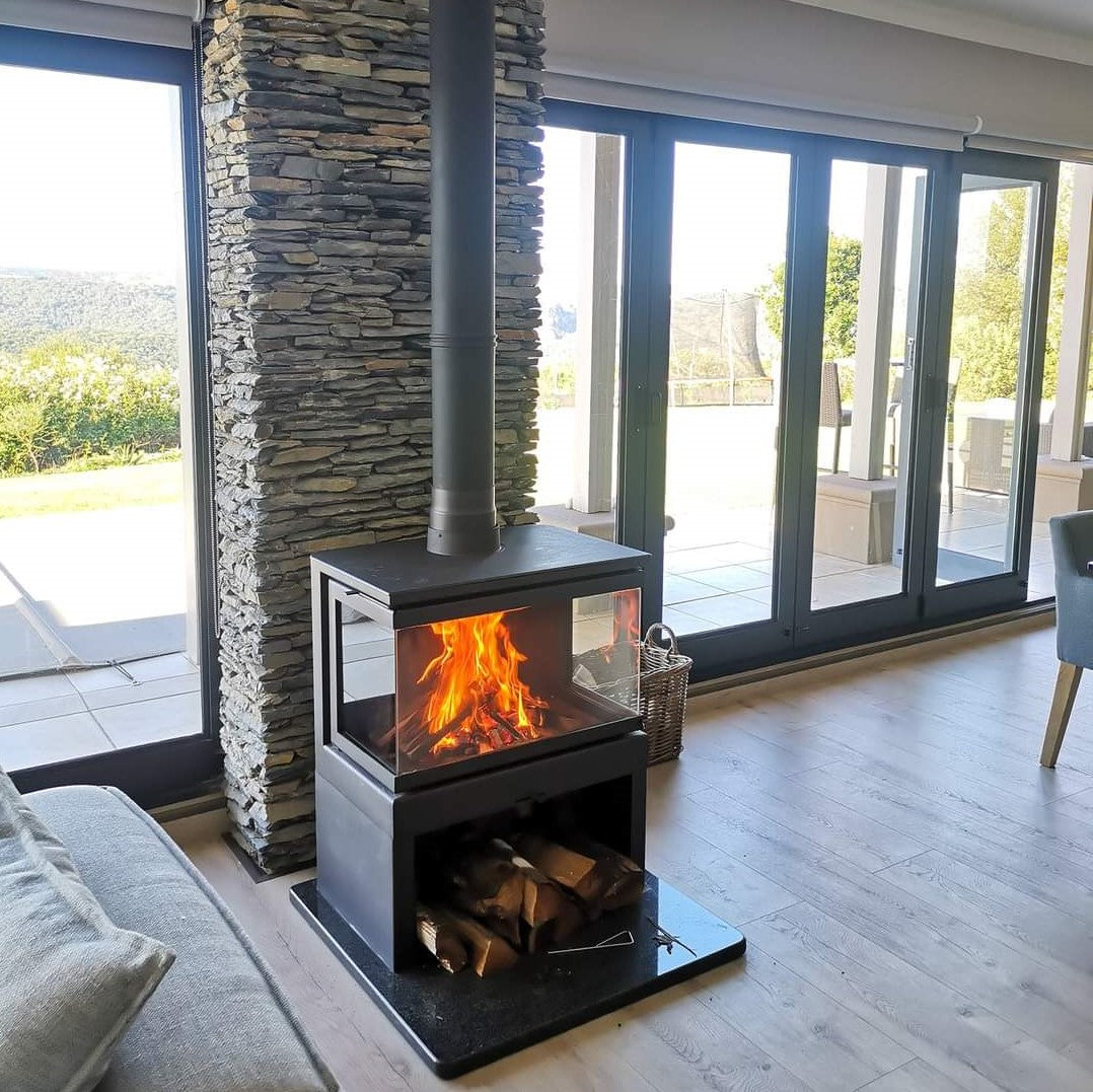 KFD Ariana 3-Sided Glass Direct Vent Gas Fireplace | LP & Natural