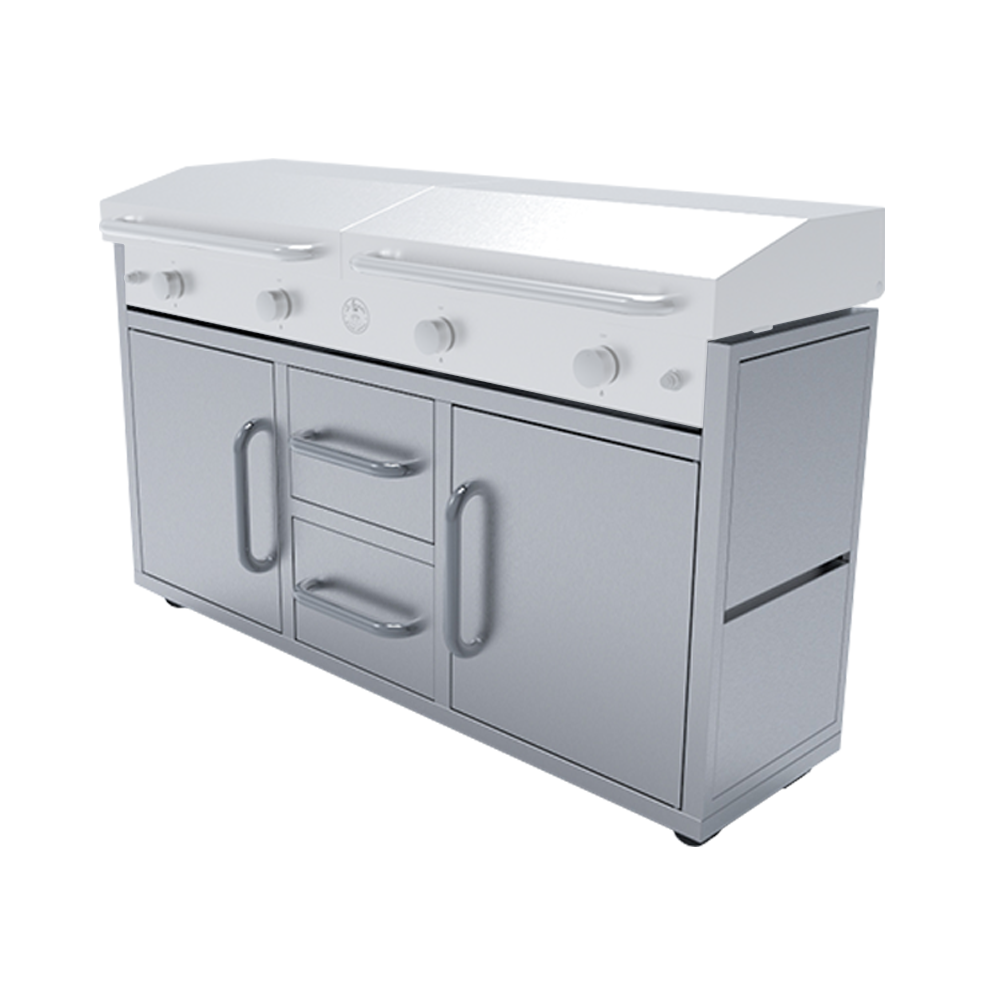 FREESTANDING CART,RANCH HAND GRIDDLES ,LE GRIDDLE,Le Griddle Cart, ELECTRIC , 4 BURNER GAS