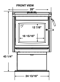 Napoleon® S30 Wood Burning Stove, Pedestal Base Cast Iron Free Standing Wood Stove