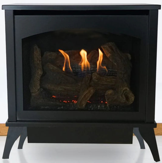 Spirit All Steel Stove Propane or Natural Gas with Log Burner set Included Vent Free