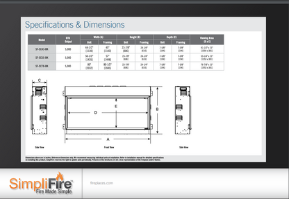 Simplifire® Scion Built In Electric Fireplace