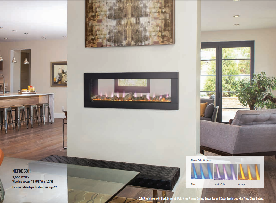 Napoleon® CLEARion™ Elite Built In See Thru Electric Fireplace