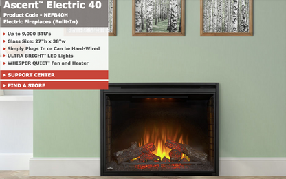 Napoleon® Ascent 40 Built-In Electric Fireplace