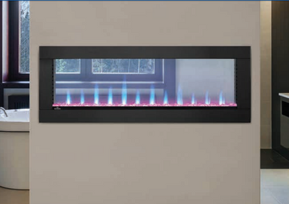 Napoleon® NEFBD50HE CLEARion 50-Inch Built-In See-Through Electric Fireplace with Logs, Crystal Media & Remote