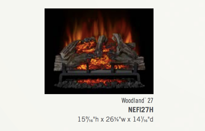 Napoleon® Woodland™ 18", 24", 27" Electric Fireplace Log Set