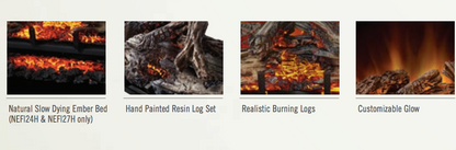 Napoleon® Woodland™ 18", 24", 27" Electric Fireplace Log Set