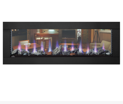 Napoleon® NEFBD50HE CLEARion 50-Inch Built-In See-Through Electric Fireplace with Logs, Crystal Media & Remote