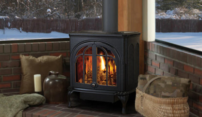 Iron Strike Serefina Cast Iron Direct Vent Gas Stove - Many Color choices White, Blue, Brown, Black
