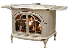 Iron Strike Serefina Cast Iron Direct Vent Gas Stove - Many Color choices White, Blue, Brown, Black